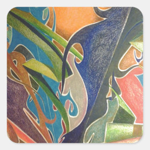 Demenz Quadratischer Aufkleber