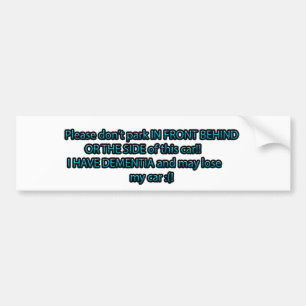 Demenz verlieren mein Autozeichen Autoaufkleber