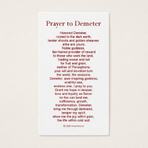 Demeter-Gebets-Karte