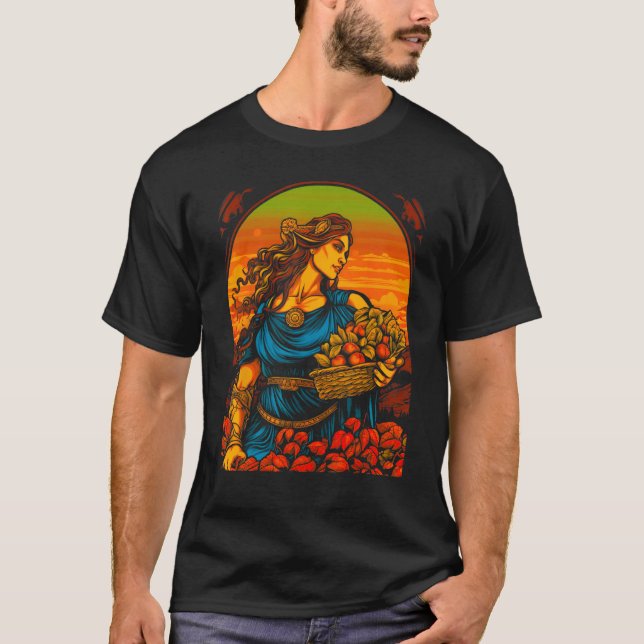 Demeter Greek Mythology Goddess Harvester T-Shirt (Vorderseite)