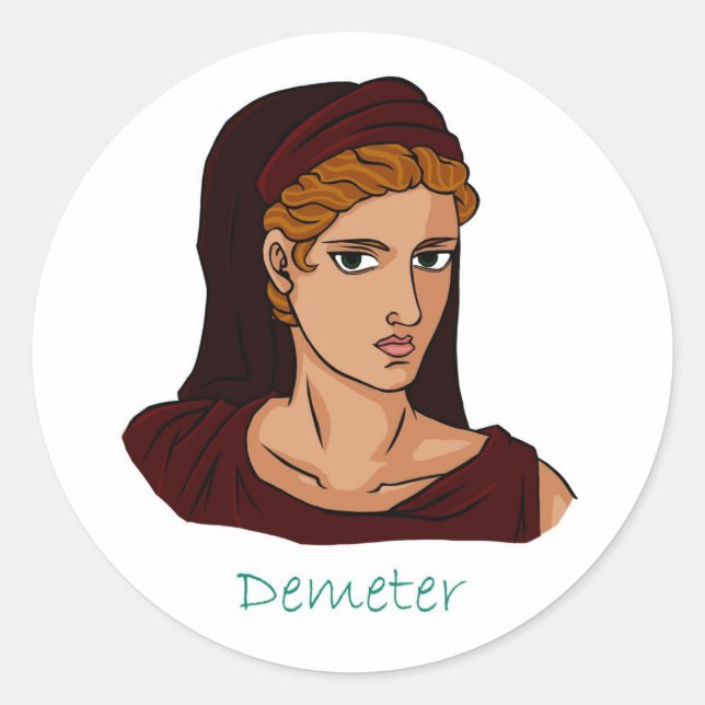 Demeter - Griechische Göttin Runder Aufkleber (Vorderseite)