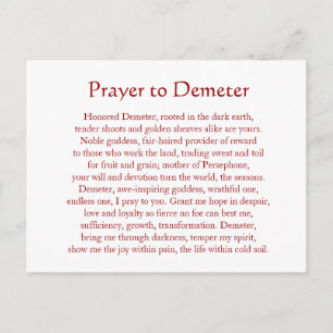 Demeter Keychain Postkarte