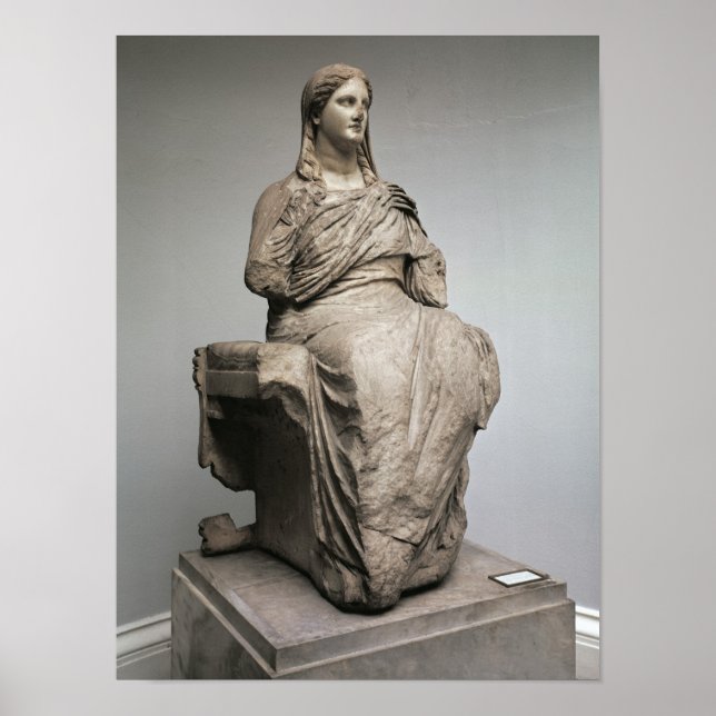 Demeter, Statue von Knidos, Kleinasien, c.350BC Poster (Vorne)