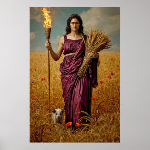 Demeters Herbstwache – Ein trauriges Porträt Poster