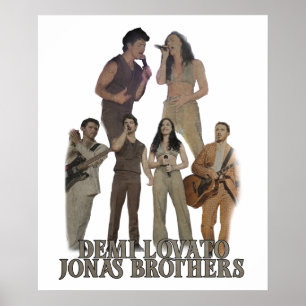 Demi Lovato Jonas Brothers Vintage Poster