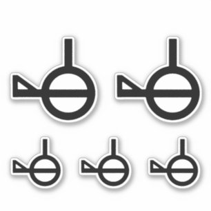 Demiagender Drittes Geschlecht Geschlechtssymbol Aufkleber