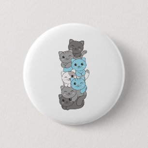 Demiboy-Flaggenkatze Pride Lgbtq Niedliche Katze Button