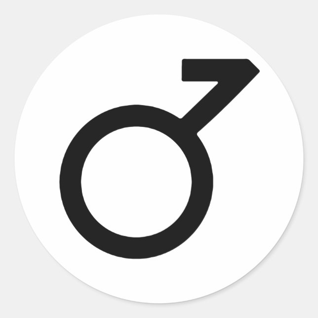 Demiboy Gender Symbol Runder Aufkleber (Vorderseite)