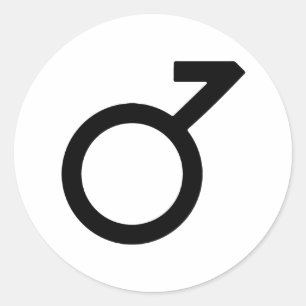 Demiboy-Geschlechtssymbol Runder Aufkleber