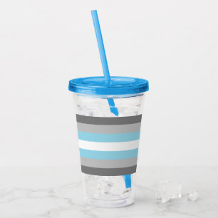 Demiboy Pride Flag Acryltrinkbecher