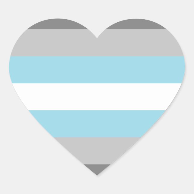 Demiboy Pride Flag Herz-Aufkleber (Vorderseite)