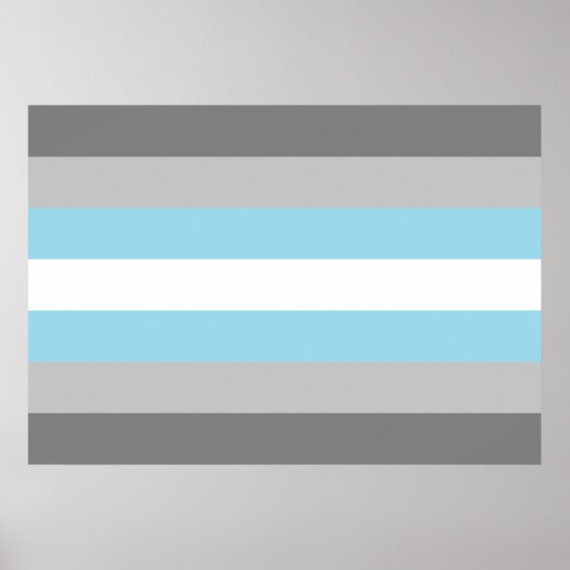 Demiboy Pride Flag Poster (Vorne)