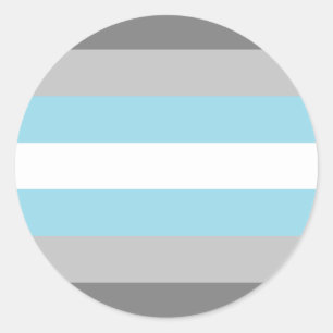 Demiboy Pride Flag Runder Aufkleber