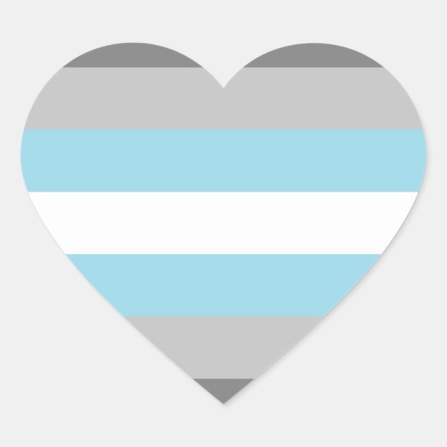 Demiboy Pride Herz-Aufkleber (Vorderseite)
