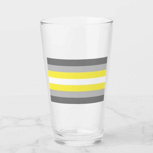 Demigender Pride Glas (Vorderseite)