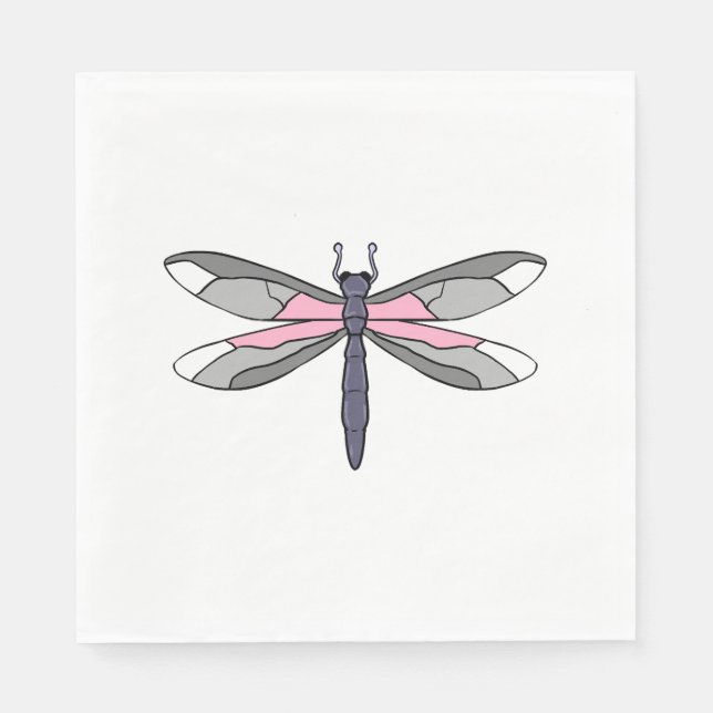 Demigirl Dragonfly Demigirl Pride Serviette (Vorderseite)