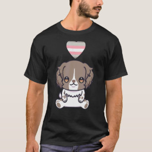 Demigirl English Springer Spaniel Dog Lgbtq Pride T-Shirt