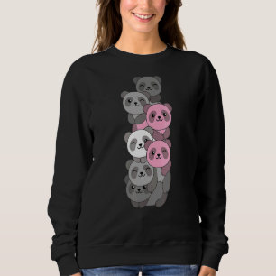 Demigirl Flag Pile Pride Lgbtq Pandas Niedlich Dem Sweatshirt