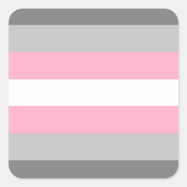DemiGirl Flag Quadratischer Aufkleber (Vorderseite)