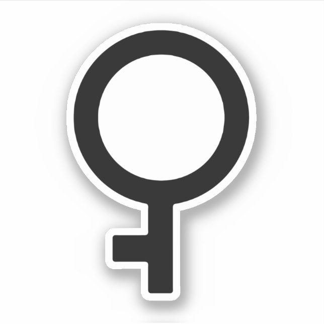 Demigirl Gender Symbol Aufkleber (Vorderseite)