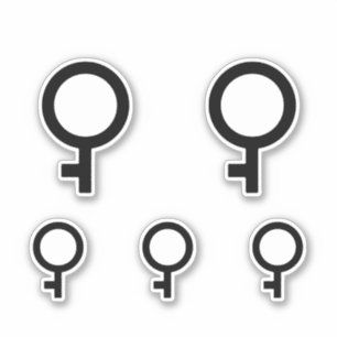 Demigirl-Geschlechtssymbol Aufkleber