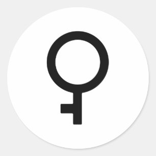 Demigirl-Geschlechtssymbol Runder Aufkleber