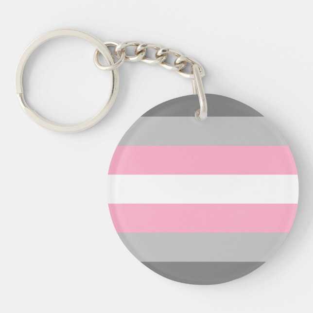 Demigirl Pride Flag Schlüsselanhänger (Vorderseite)