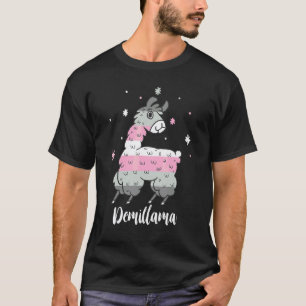 Demimädchen Lama Demimädchen Stolz Lgbt Demimädche T-Shirt
