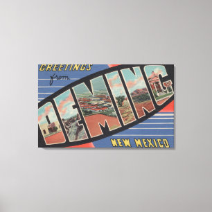 Deming, New Mexiko - große Buchstabe-Szenen Leinwanddruck