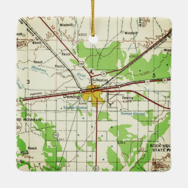 Deming NM Vintag Topo Keramikornament (Rückseite)