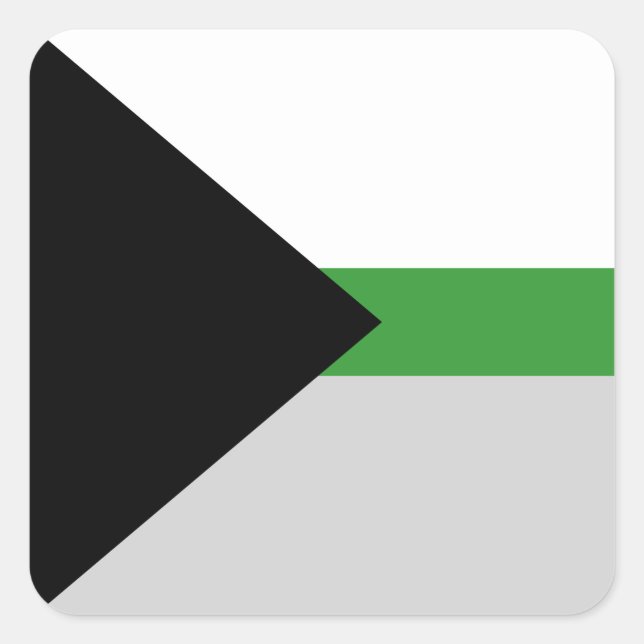 Demiromantic Pride Flag  Quadratischer Aufkleber (Vorderseite)