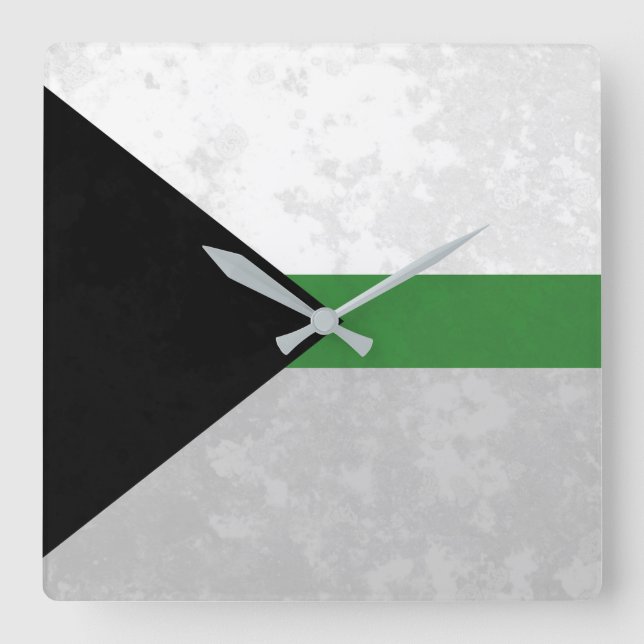 demiromantisch quadratische wanduhr (Vorderseite)