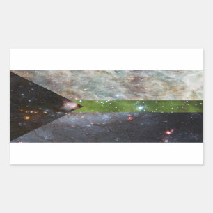 Demiromantische Nebulaflaggenaufkleber Rechteckiger Aufkleber