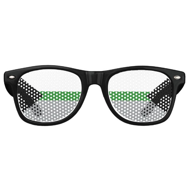 Demiromantische Pride Flag Sonnenbrille (Vorderseite)