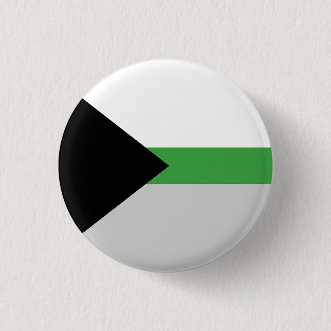 Demiromantisches Abzeichen der Flagge Button (Vorderseite)