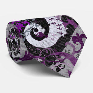Demisexual Dragon Damask - Farbe der Flagge Krawatte