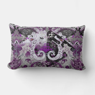 Demisexual Dragon Damask - Farbe der Flagge Lendenkissen