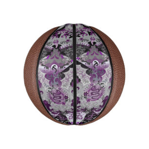 Demisexual Dragon Damask - Farbe der Flagge Mini Basketball