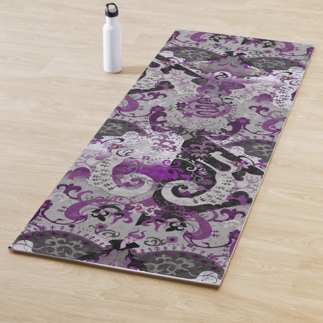 Demisexual Dragon Damask - Farbe der Flagge Yogamatte (Beispiel)