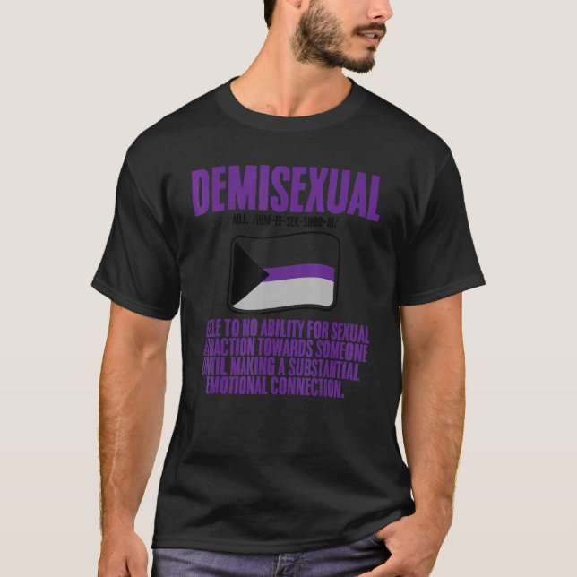 Demisexual Pride Flag Definition T-Shirt (Vorderseite)