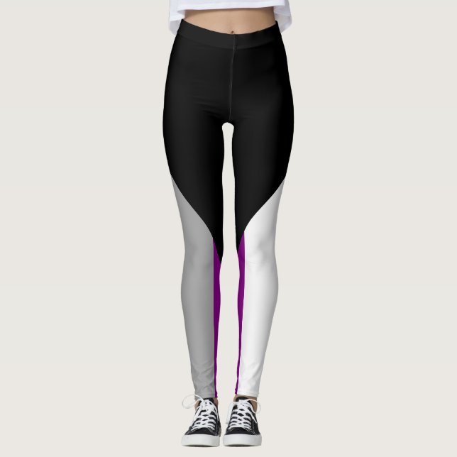 Demisexual-Pride-Flag Leggings (Vorderseite)
