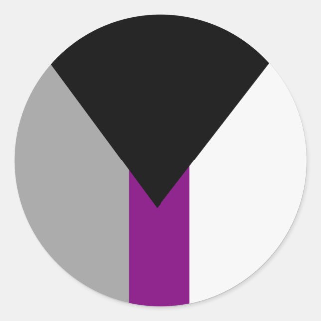 Demisexual-Pride-Flag Runder Aufkleber (Vorderseite)