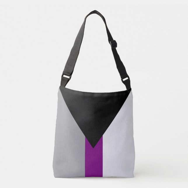 Demisexual-Pride-Flag Tragetaschen Mit Langen Trägern (Vorderseite)