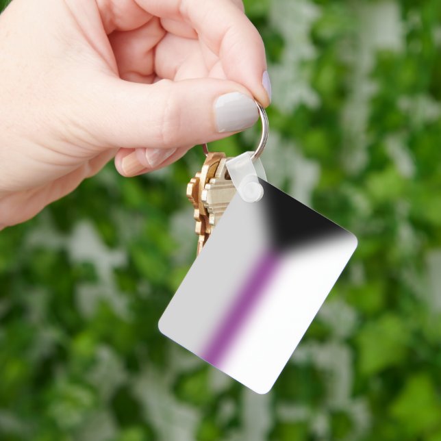 Demisexual-Stolperflagge - Demi-Markierung Schlüsselanhänger (Hand)