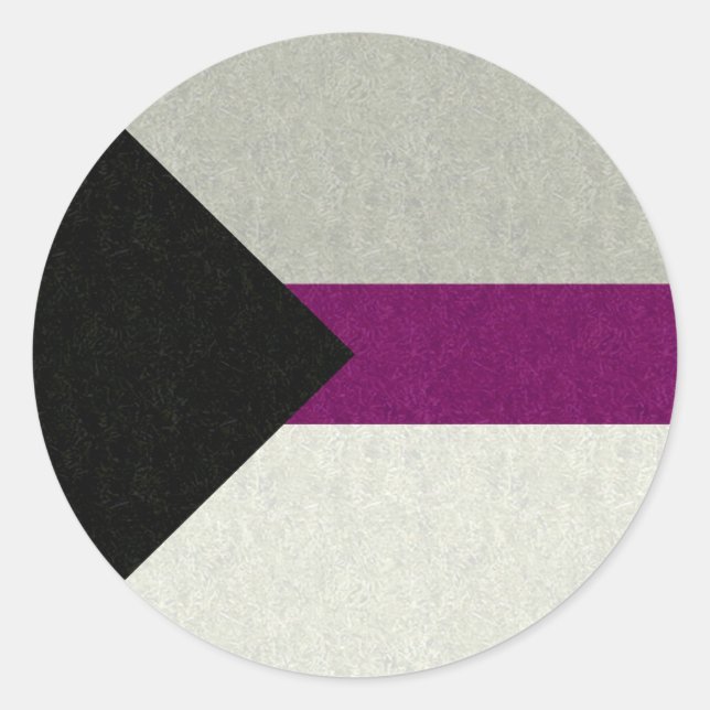 Demisexual Stolperflagge farbig Hintergrund-Design Runder Aufkleber (Vorderseite)