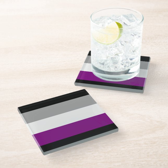 Demisexual Stolz Glasuntersetzer (Schrägansicht)