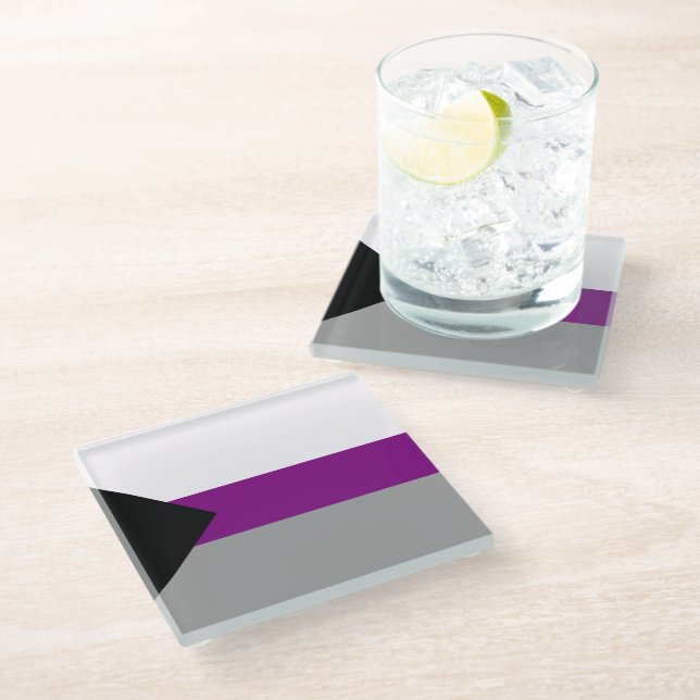 Demisexual Stolz Glasuntersetzer (Schrägansicht)
