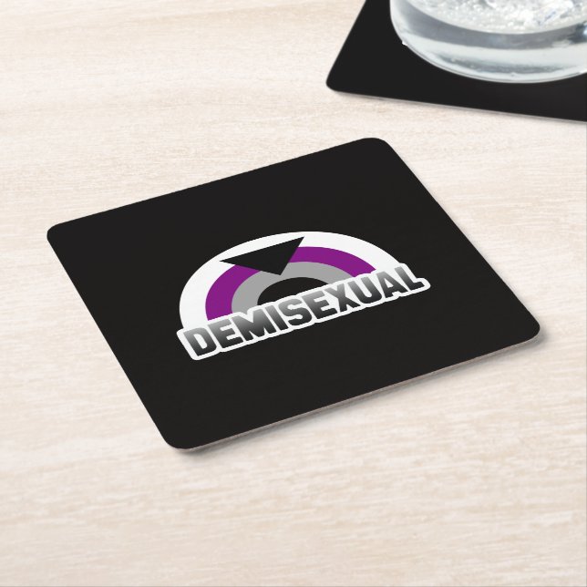 Demisexual Stolz Rechteckiger Pappuntersetzer (angewinkelt)