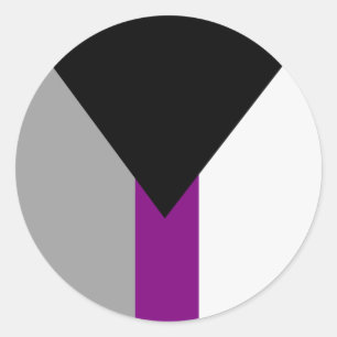 Demisexuelle Pride-Flagge Runder Aufkleber