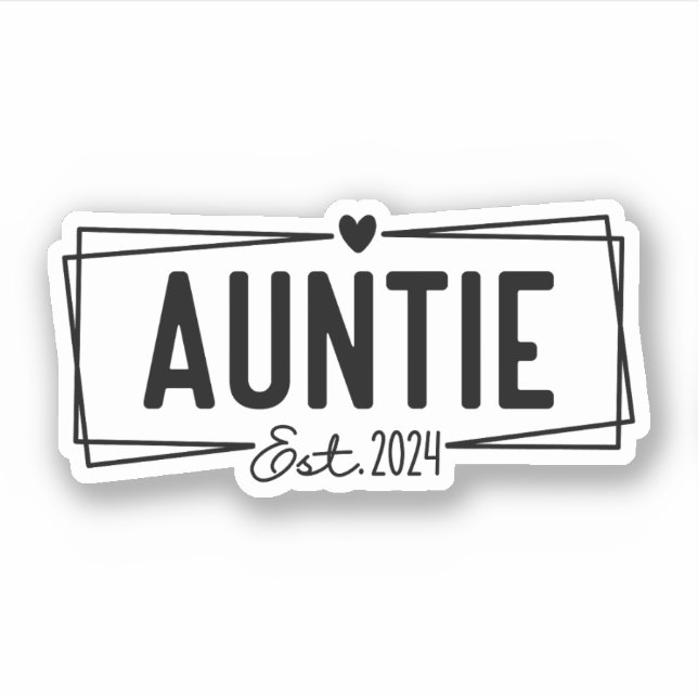 Demnächst 2024 wird die Schwangerschaftsankündigun Aufkleber (Vorderseite)